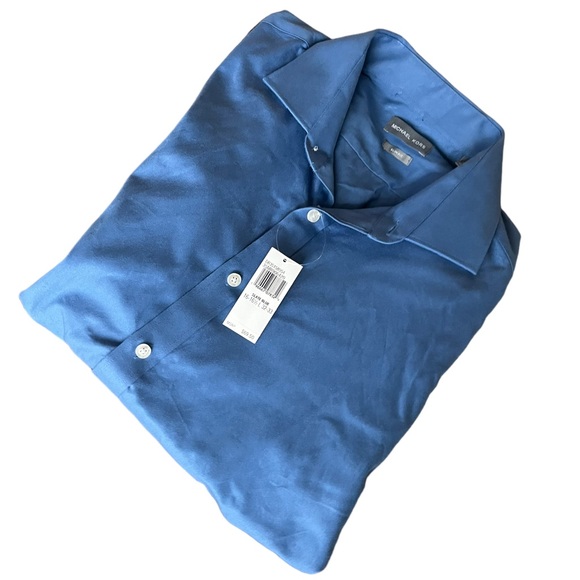 Michael Kors Slate Blue Button Down Long Sleeve Shirt Sz L NWT - Picture 12 of 16